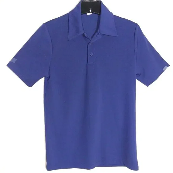 Alo Women's Yoga Active Gym Golf Performance Polo Shirt Royal Blue Size XS EUC - Picture 2 of 8